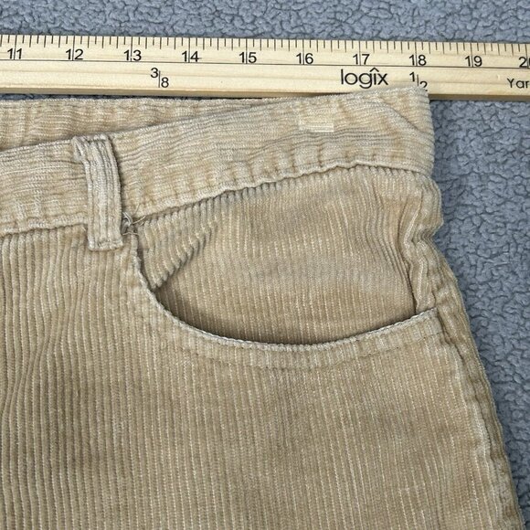 Vintage Oz Jeans Corduroy Pants Mens Tag 38 (Fits 36x35.5) Tan 70s Flare Cords - Picture 9 of 13